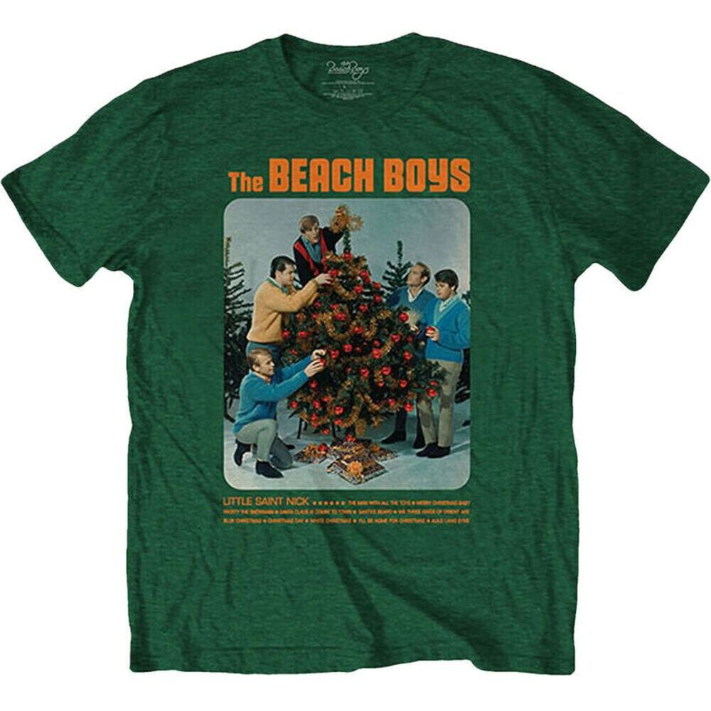 The Beach Boys Unisex Adult Xmas Album Cotton T-Shirt / Green